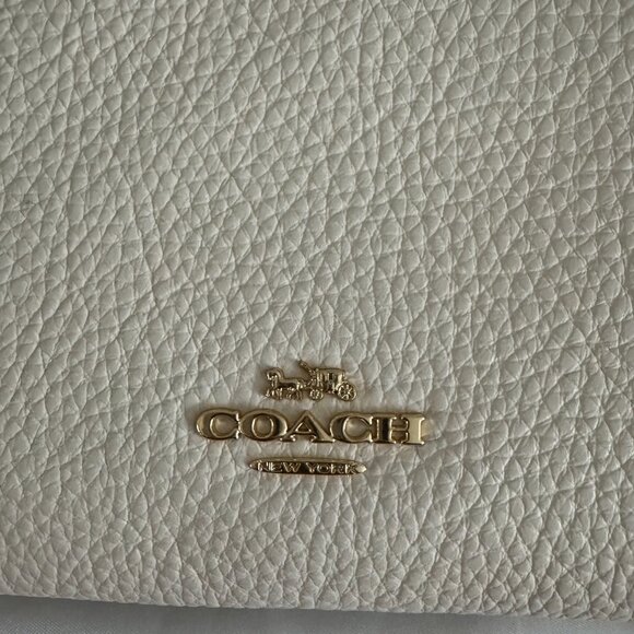 COACH - Leather Double Zip Wallet in Chalk / Black Multi - Picture 5 of 11